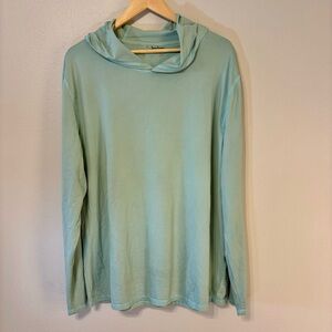 Landseer Sun Hoodie Light Blue Teal Long Sleeve Hoodie Outdoor Hiking Camping L